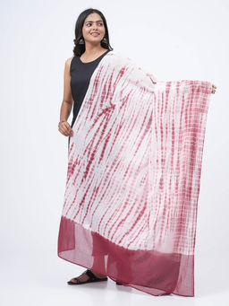 Hella Fashions - Pink Cotton Tie & Dye Dupatta