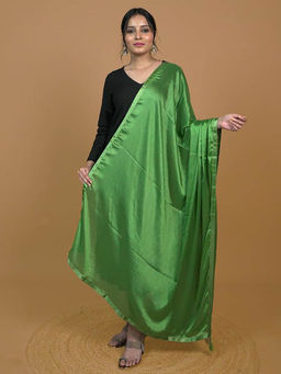 Hella Fashions - Green Net Solid Dupatta