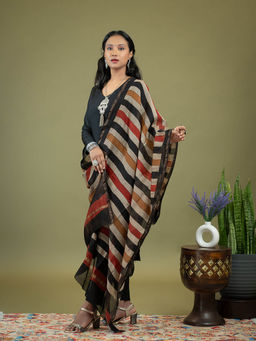 Ushvii - Rituja Multicolored Ajrakh Dupatta