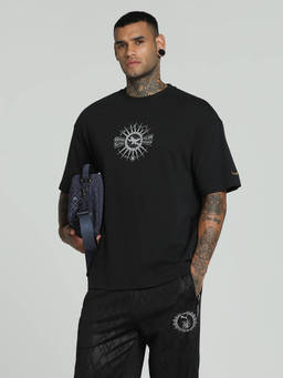 Puma - X Harry Potter Unisex Oversized Black Graphic T-Shirt