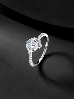 Peora - 925 Sterling Silver Zircon Ring