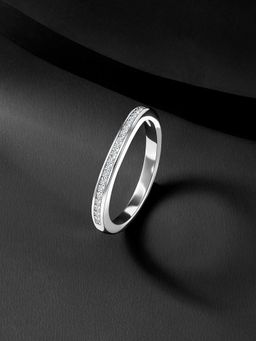 Peora - 925 Sterling Silver Dainty Cubic Zirconia Unique Ring