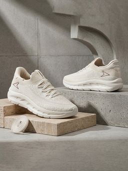Power - Women Beige Lace-up Running Shoes