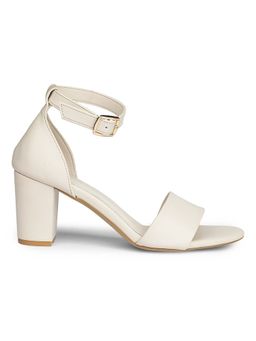 Bata - Women Off White Block Heels