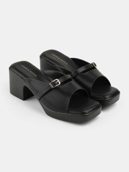 Lemon & Pepper - Women Black Block Heels