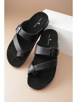 Louis Philippe - Men Black Solid Sandals