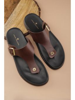 Louis Philippe - Men Brown Solid Sandals