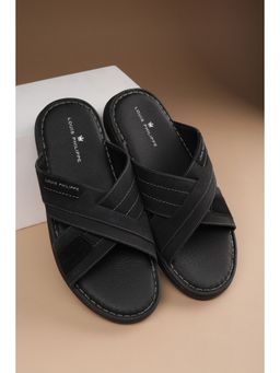 Louis Philippe - Men Black Solid Sandals