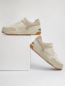 WROGN - Men Beige Manhattan Concrete Sneakers