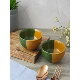 The Decor Mart - Dual-Tone Ceramic Bowl Set of 2