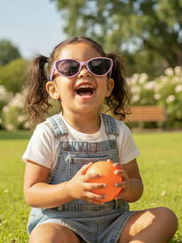 Mi Arcus - Printed Polarized Uv-Protection Cat Eye Sunglasses for Kids- Pink