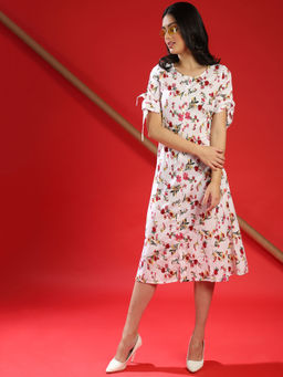 PINACOLADA - White Women Floral Design Casual Dresses