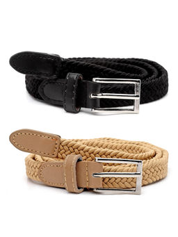 Stol'N - Braid Design Stretchable & Adjustable Belt (Pack of 2) (3-12 Years)