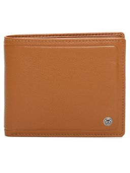 Titan - Solid Leather Bifold Wallet in Color Tan