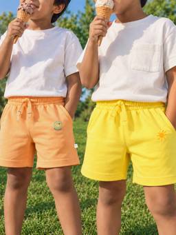 Somersault - Pure Cotton Multi-Color Regular Fit Shorts for Boys (Pack Of 2)