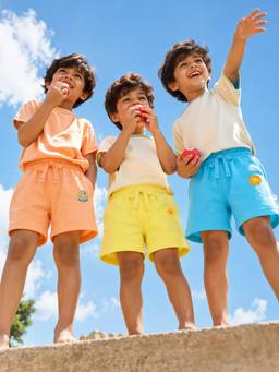 Somersault - Pure Cotton Multi-Color Regular Fit Shorts for Boys (Pack Of 3)
