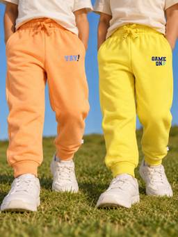 Somersault - Boys Multi-Color Cotton Joggers (Pack of 2)