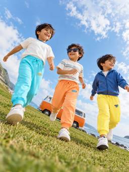 Somersault - Boys Multi-Color Cotton Joggers (Pack of 3)
