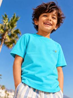 Somersault - Boys Blue Half Sleeve Cotton T-Shirt