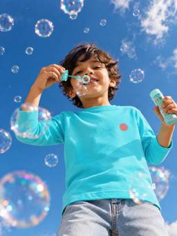 Somersault - Boys Blue Full Sleeve Cotton T-Shirt