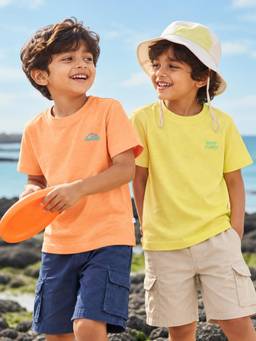 Somersault - Boys Multi-Color Solid Half Sleeve Cotton T-Shirts (Pack of 2)