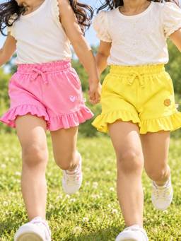 Somersault - Pure Cotton Multi-Color Regular Fit Shorts for Girls (Pack of 2)