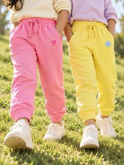 Somersault - Girl multi-Color Cotton Joggers (pack of 2)