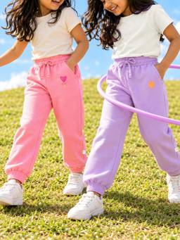 Somersault - Girl multi-Color Cotton Joggers (pack of 2)