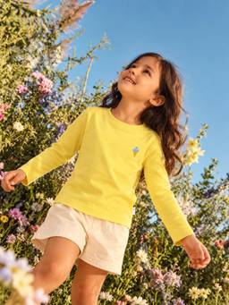 Somersault - Girl Yellow Full Sleeve Cotton T-Shirt
