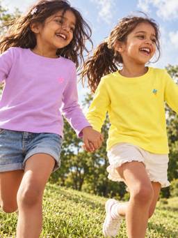Somersault - Girl Multi-Color Full Sleeve Cotton T-Shirts (Pack of 2)