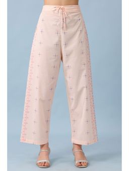 RATAN JAIPUR - Wide Hem Peach Pant