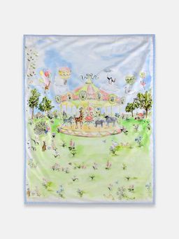 THE BABY TRUNK - Infant Kids Carnival Printed Summer Organic Cotton Dohar (0-2 Years)