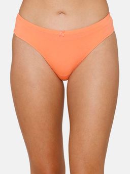 Zivame - Low Rise Zero Coverage Thong - Fresh Salmon - Orange