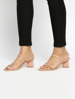 Twenty Dresses by Nykaa Fashion - Pink Square Toe Strappy Heels