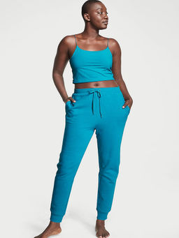 Victoria's Secret - Blue Cotton Fleece High-Rise Joggers