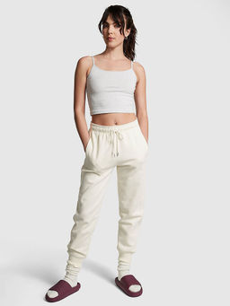 Victoria's Secret - Beige Premium Fleece Baggy Joggers