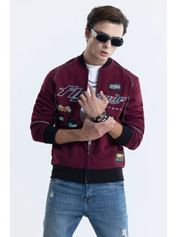 Snitch - Flymode Burgundy Racing Bomber Jacket