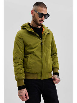 Snitch - Green Hooded Puffer Hoodie
