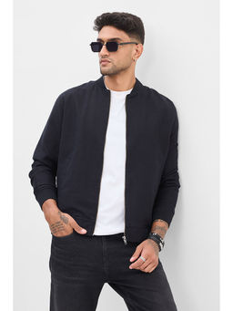 Snitch - Black Solid Relaxed Fit Jacket
