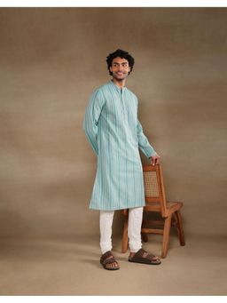 Fabindia - Teal Cotton Long Kurta