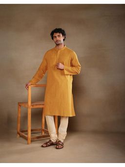 Fabindia - Mustard Cotton Short Kurta