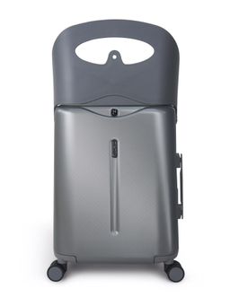 Miamily - Charcoal Grey Ride on Trolley Check-in Luggage 18 Inches