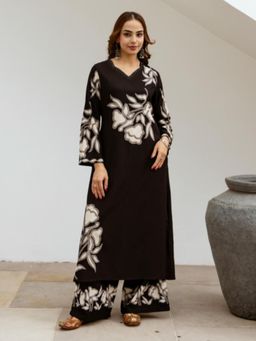 Autumnlane - Bakul Charcoal Kurta & Palazzo (Set of 2)