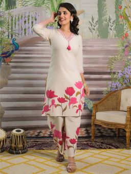 Autumnlane - Colba Crimson Cotton Co-Ord (Set of 2)