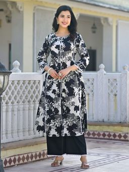 Autumnlane - Colba Jade Printed Cotton Kurta & Palazzo (Set of 2)