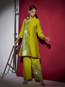 Autumnlane - Jaideep Moss green Embroidery Co-Ord (Set of 2)