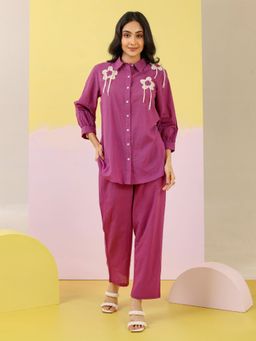 Autumnlane - Purna Rosewood Crochet Cotton Co-Ord (Set of 2)