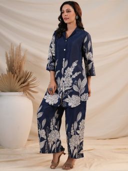 Autumnlane - Tracy Azure Muslin Printed Co-Ord (Set of 2)
