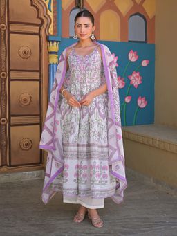 Autumnlane - Tridhara Misty Cotton Kurta with Pant & Dupatta (Set of 3)