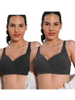 BODYSIZE - Multi-Color Wire Free Padded Bras (Pack Of 2)